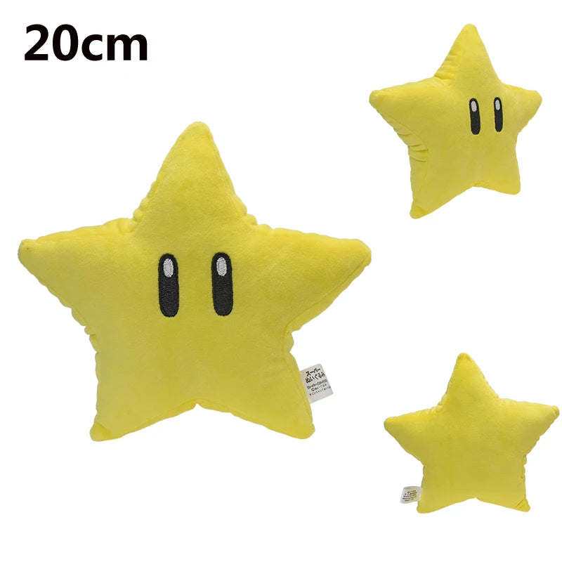 Lot 3 Peluches Mario : Étoile & Fleurs