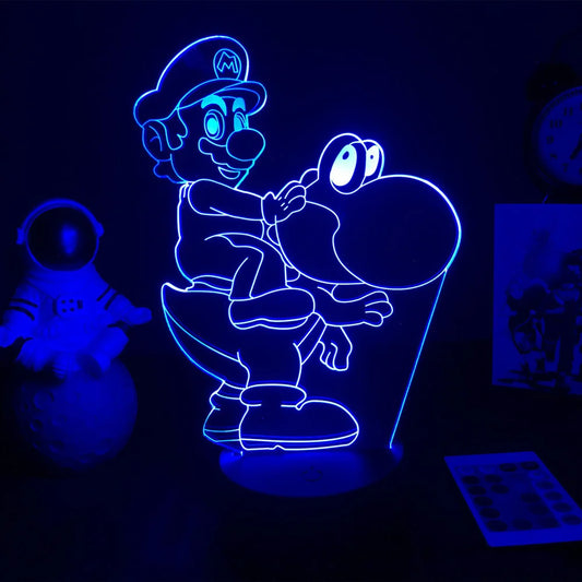 Lampe Mario & Yoshi 3D