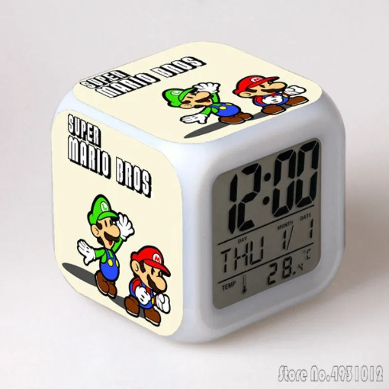 Réveil Mario personnages LED