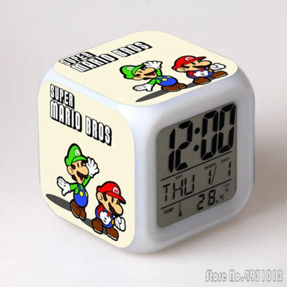 Réveil Mario personnages LED