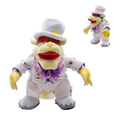Peluche Bowser smoking blanc