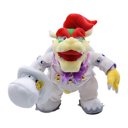 Peluche Bowser smoking blanc