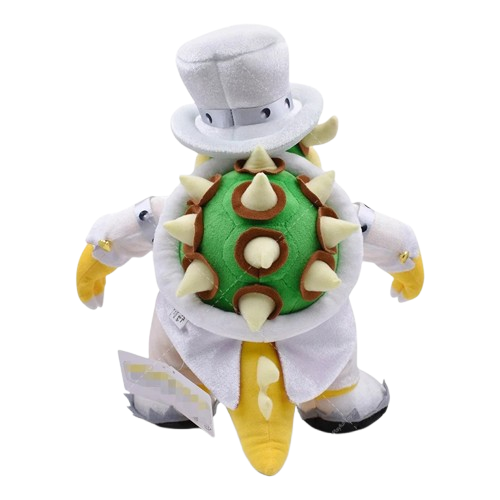 Peluche Bowser smoking blanc