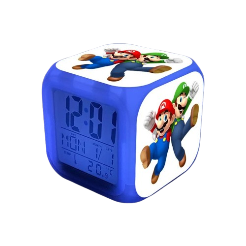 Réveil Luigi & Mario LED