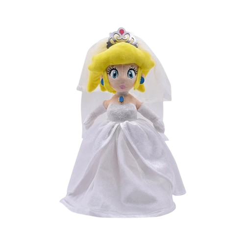 Peluche Princesse Peach robe blanche
